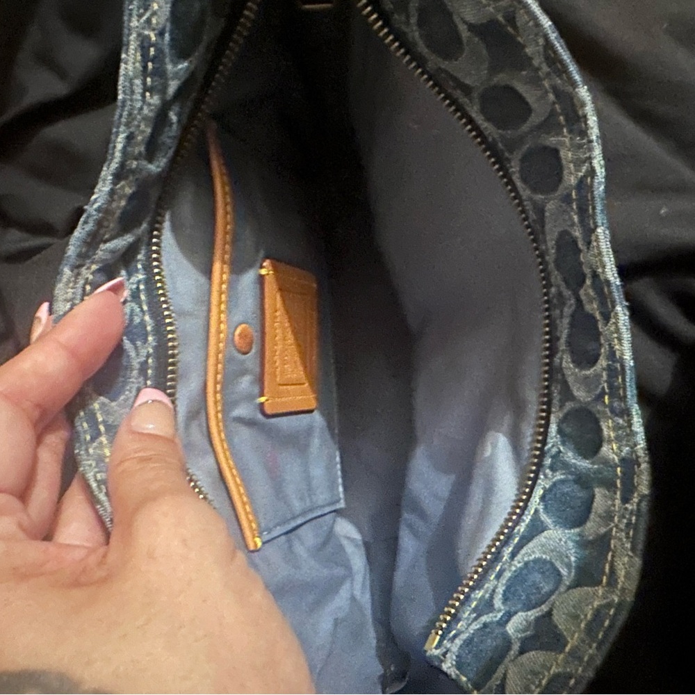 Stylish Blue and Gold Women's Bag - Picture 4 of 6